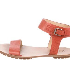 Brunello Cucinelli Coral Leather Sandals, size 7